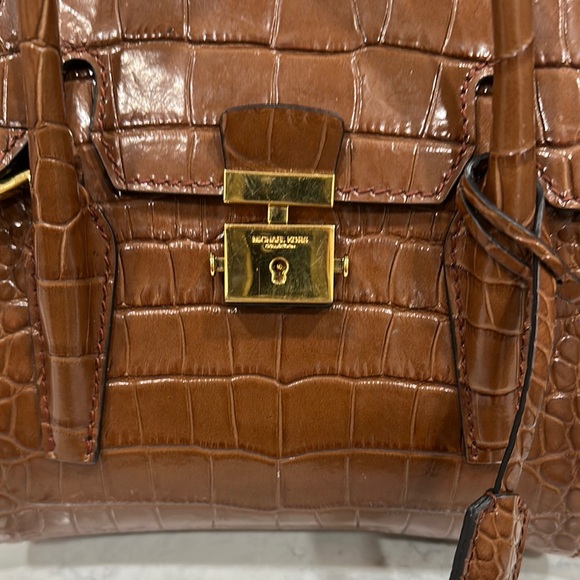 Micheal Kors Campbell Mini Crocodile Embossed Leather Satchel - Picture 7 of 17